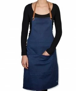 Cookware Dutchdeluxes Canvas BBQ Apron In Dark Blue