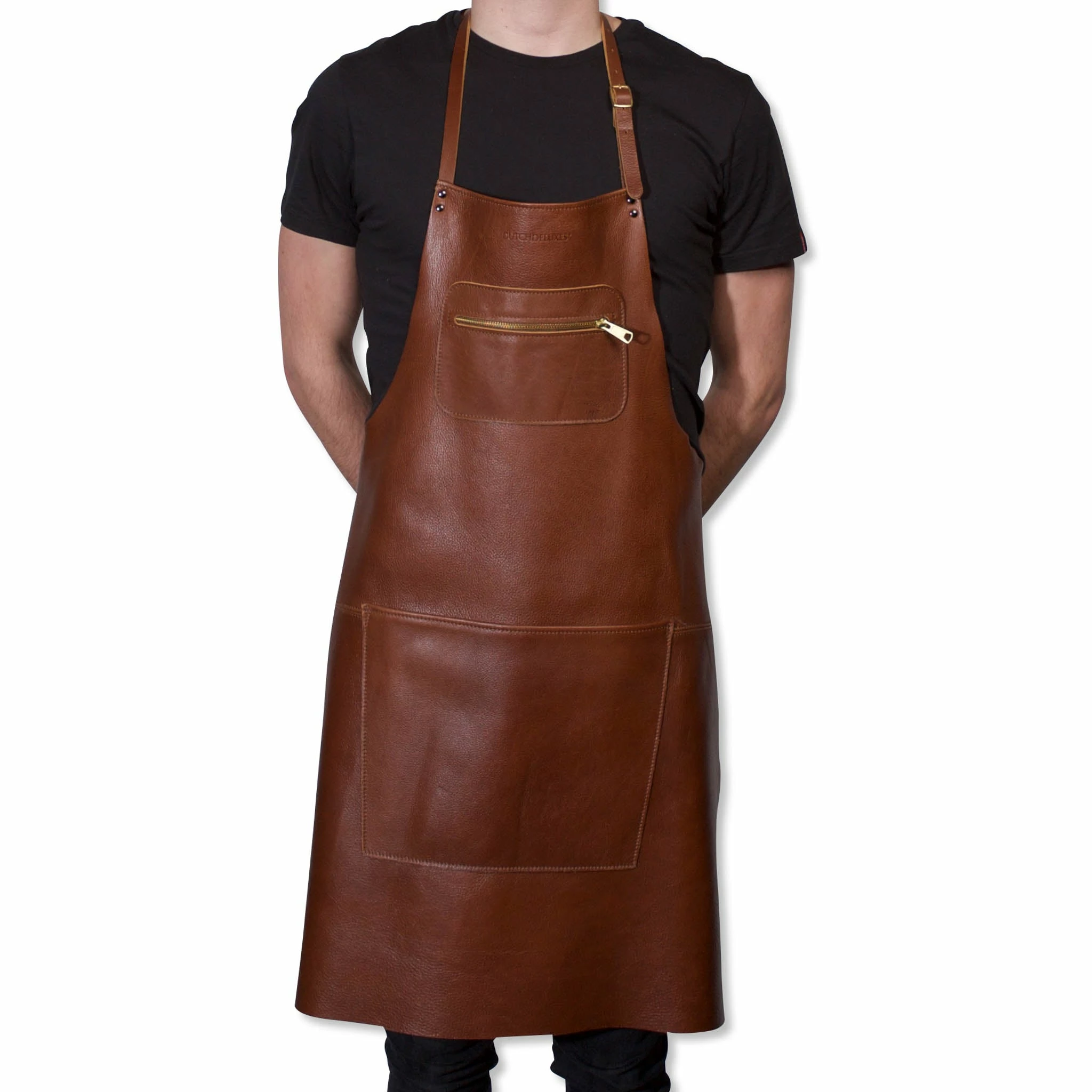 Dutchdeluxes Leather Zipper Apron In Classic Brown Cookware 4 Dutchdeluxes Leather Zipper Apron In Classic Brown Cookware