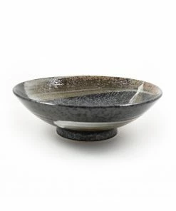 Kiji Stoneware & Ceramics Karasuba-Iro Shallow Bowl 25cm