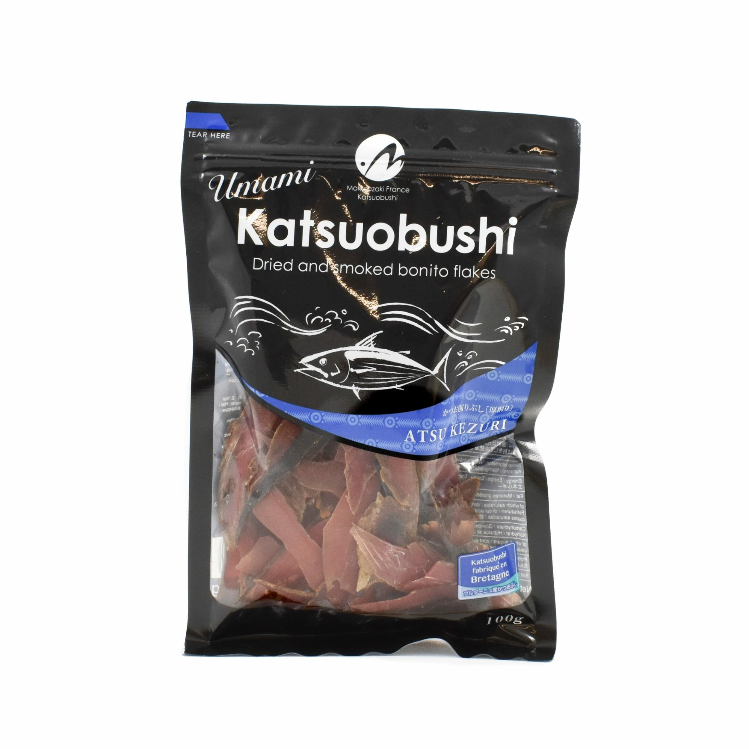 Makurazaki France Seaweed & Squid Ink Katsuobushi Dried Bonito - Thick Sliced 100g 3 Makurazaki France Seaweed & Squid Ink Katsuobushi Dried Bonito - Thick Sliced 100g
