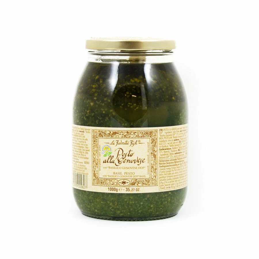 La Favorita Pesto With Genovese Basil DOP Ingredients 6 La Favorita Pesto With Genovese Basil DOP Ingredients