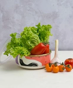 Kapka Abstract Enamel Medium Storage Container 16cm Cookware