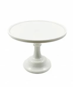 Mosser Glass White Milk Glass Cake Stand Professional Patisserie Supplies