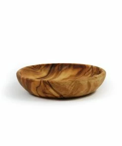 Naturally Med Olive Wood Round Dipping Bowl 9cm