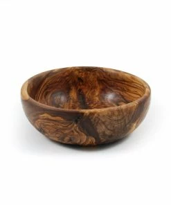 Naturally Med Olive Wood Round Dish 12.5cm