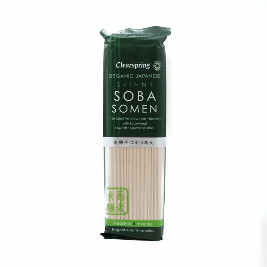 Ingredients Clearspring Organic Skinny Soba Somen Noodles 200g 3 Ingredients Clearspring Organic Skinny Soba Somen Noodles 200g