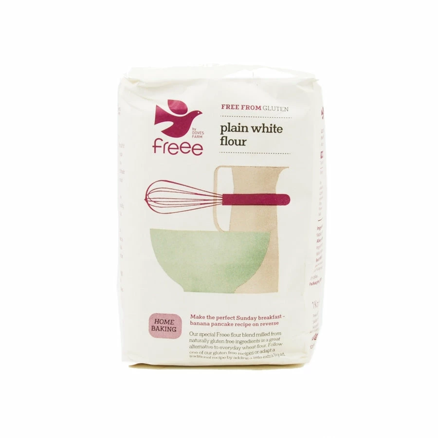 Ingredients Doves Farm Gluten Free Plain White Flour 1kg 3 Ingredients Doves Farm Gluten Free Plain White Flour 1kg