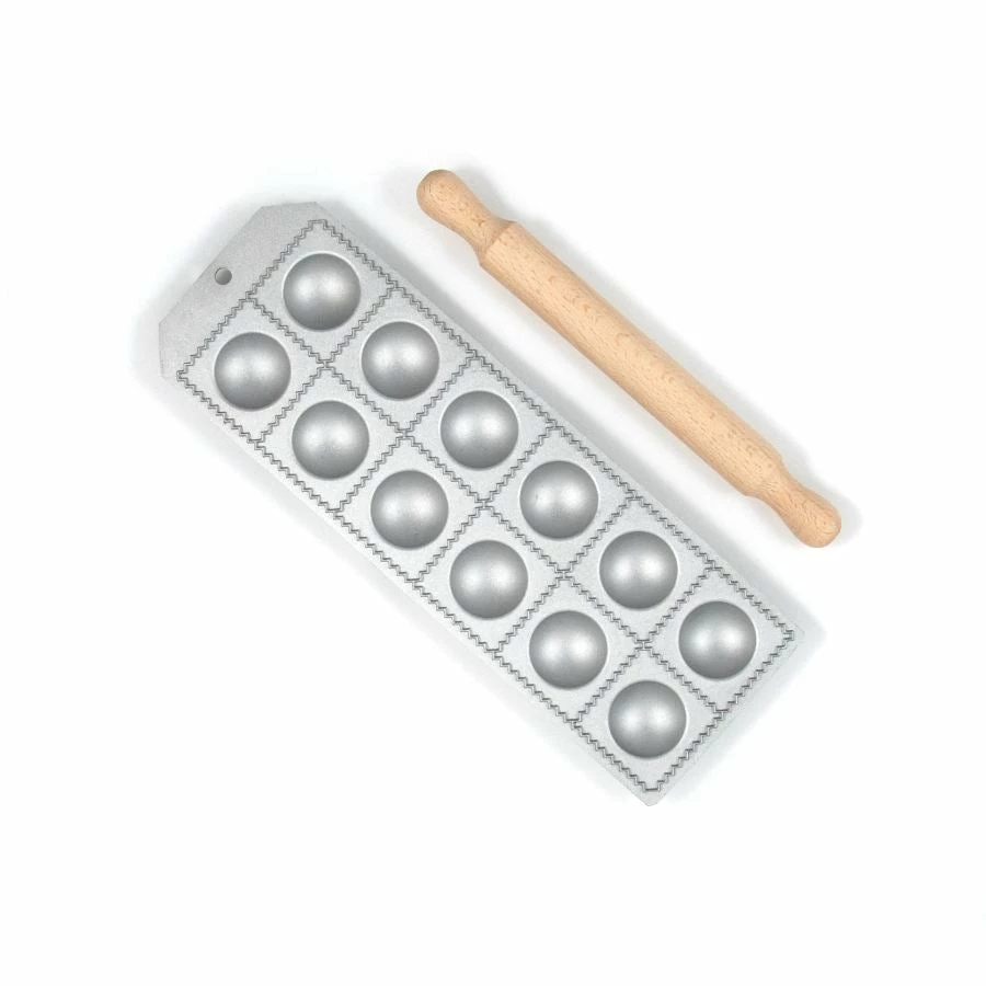 Italian Cookware Ravioli Tray - 12 Large Round Ravioli 52mm X 52mm Cookware 3 Italian Cookware Ravioli Tray - 12 Large Round Ravioli 52mm X 52mm Cookware