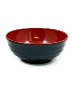 R&B Tableware Melamine Red & Black Ramen Bowl