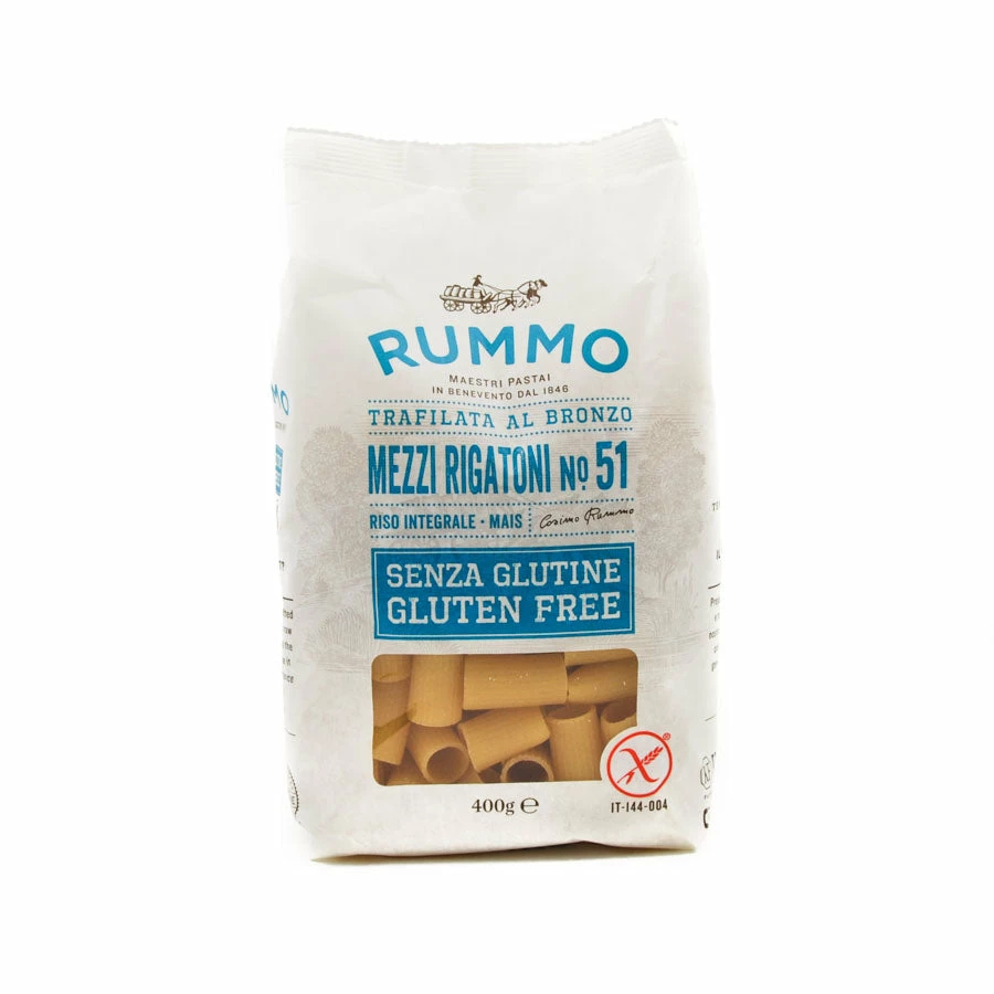 Ingredients Rummo Gluten Free Mezzi Rigatoni 400g 3 Ingredients Rummo Gluten Free Mezzi Rigatoni 400g