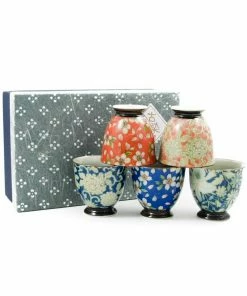 Kiji Stoneware & Ceramics Tableware Sarasa Japanese Teacup Set