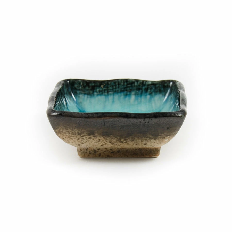 Kiji Stoneware & Ceramics Square Turquoise Dipping Bowl 7cm Tableware 4 Kiji Stoneware & Ceramics Square Turquoise Dipping Bowl 7cm Tableware