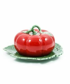 Bordallo Pinheiro Tomato Butter Dish With Cover