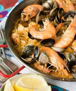 La Ideal Steel 12 Person Paella Pan 40cm