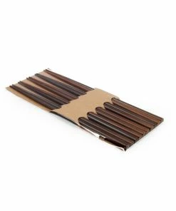Kiji Stoneware & Ceramics Tableware Brown Wood Chopsticks - Set Of 5